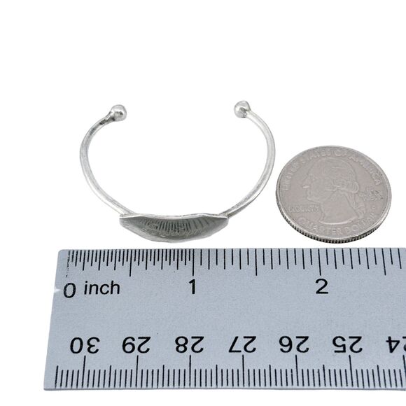 Vintage Child's Sterling Silver 925 "Austyn" Cuff Bracelet 4.25" - Picture 7 of 8